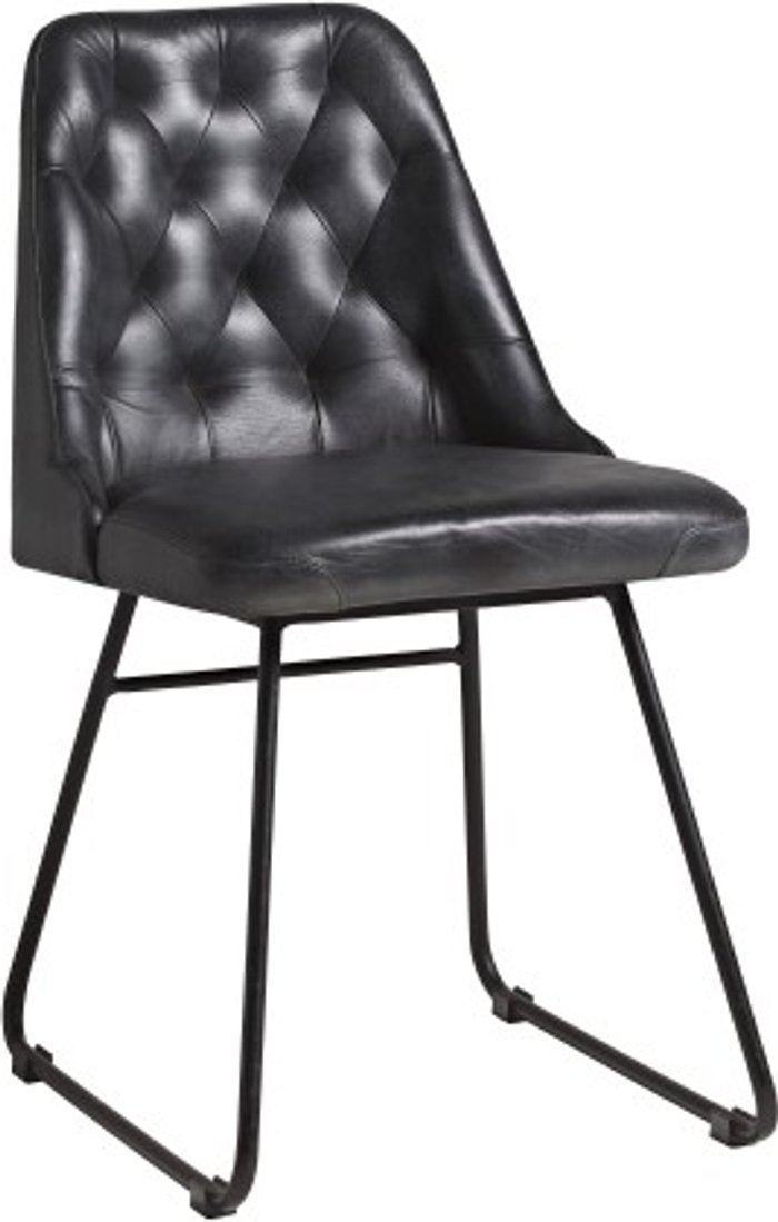 Office Monster | Darwin Helena Side Chair Leather Vintage Black Darwin Helena Side Chair Leather Vintage Black