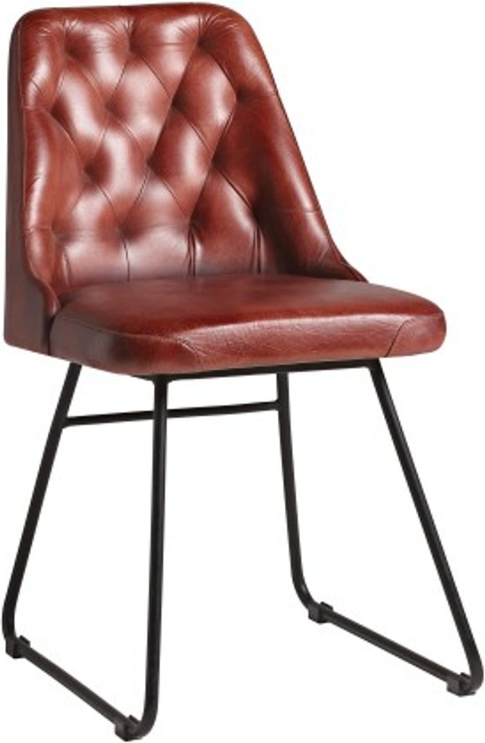 Office Monster | Darwin Helena Side Chair Leather Vintage Red Darwin Helena Side Chair Leather Vintage Red