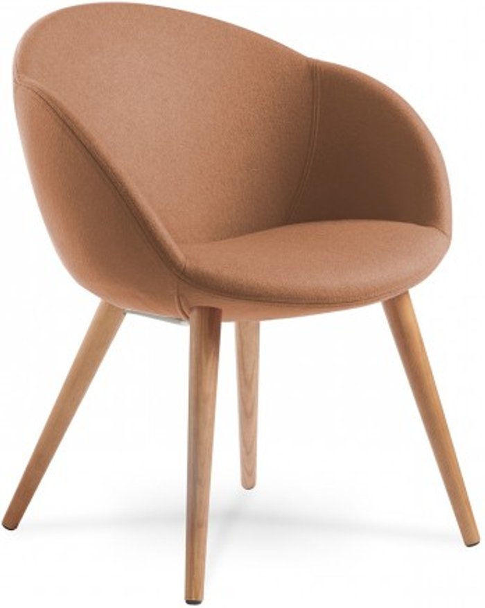 Office Monster | Social Spaces Joss single seater armchair with conical oak legs - made to order Social Spaces Joss single seater armchair with conical oak legs - made to order
