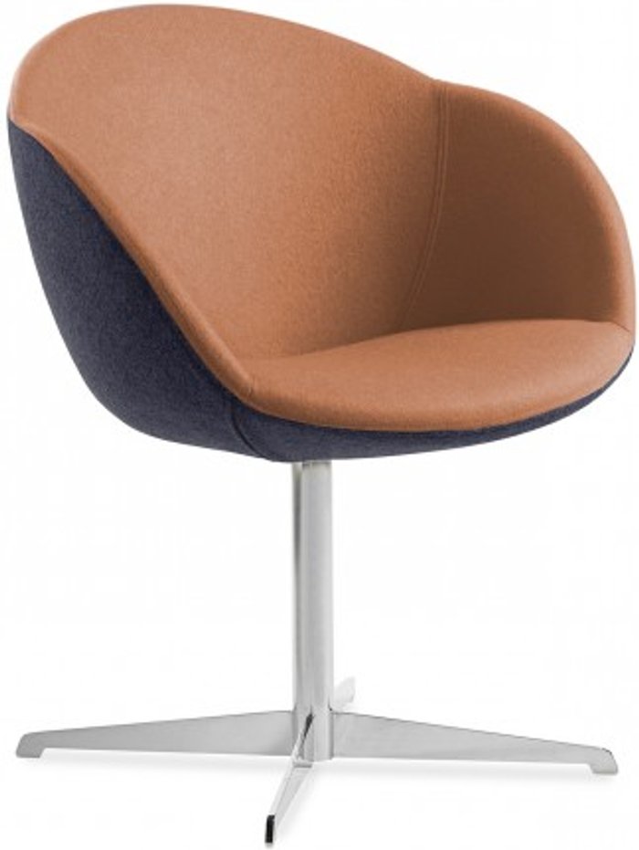 Office Monster | Social Spaces Joss single seater armchair with 4 star polished chrome base - made to order Social Spaces Joss single seater armchair with 4 star polished chrome base - made to order