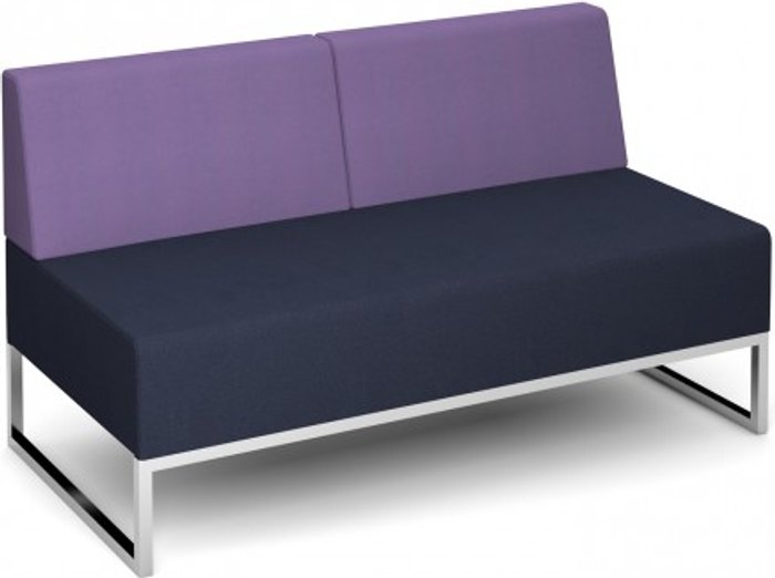 Office Monster | Social Spaces Nera modular soft seating double bench with double back fully upholstered - made to order Social Spaces Nera modular soft seating double bench with double back fully upholstered - made to order