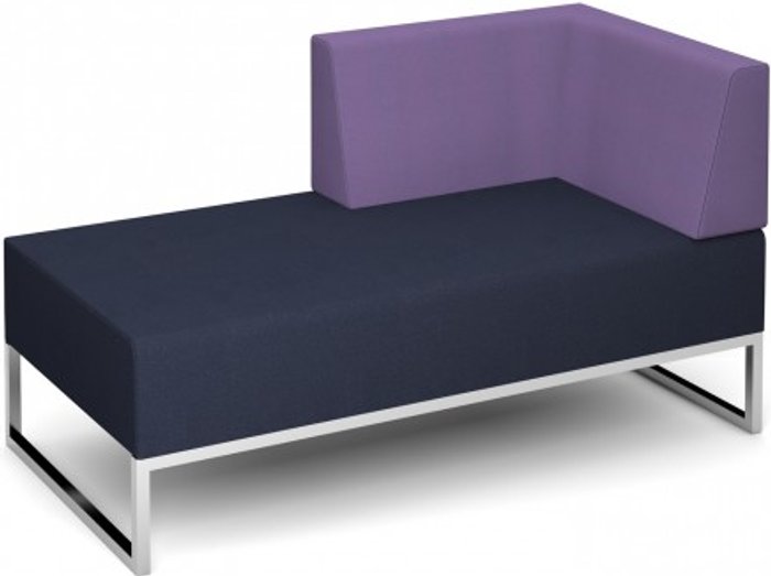 Office Monster | Social Spaces Nera modular soft seating double bench with left hand back and arm fully upholstered - made to order Social Spaces Nera modular soft seating double bench with left hand back and arm fully upholstered - made to order