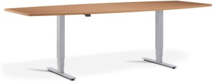 Office Monster | Lavoro Advance Meeting Table 2400 x 1000mm / Silver / Barrel Top / Beech Lavoro Advance Meeting Table 2400 x 1000mm / Silver / Barrel Top / Beech