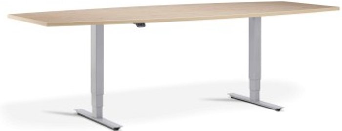 Office Monster | Lavoro Advance Meeting Table 2400 x 1000mm / Silver / Barrel Top / Maple Lavoro Advance Meeting Table 2400 x 1000mm / Silver / Barrel Top / Maple