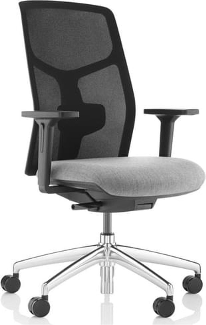 Office Monster | Tauro Boss Designs Tauro Mesh Back Task Chair with Polished Base and Adjustable Arms Tauro Boss Designs Tauro Mesh Back Task Chair with Polished Base and Adjustable Arms