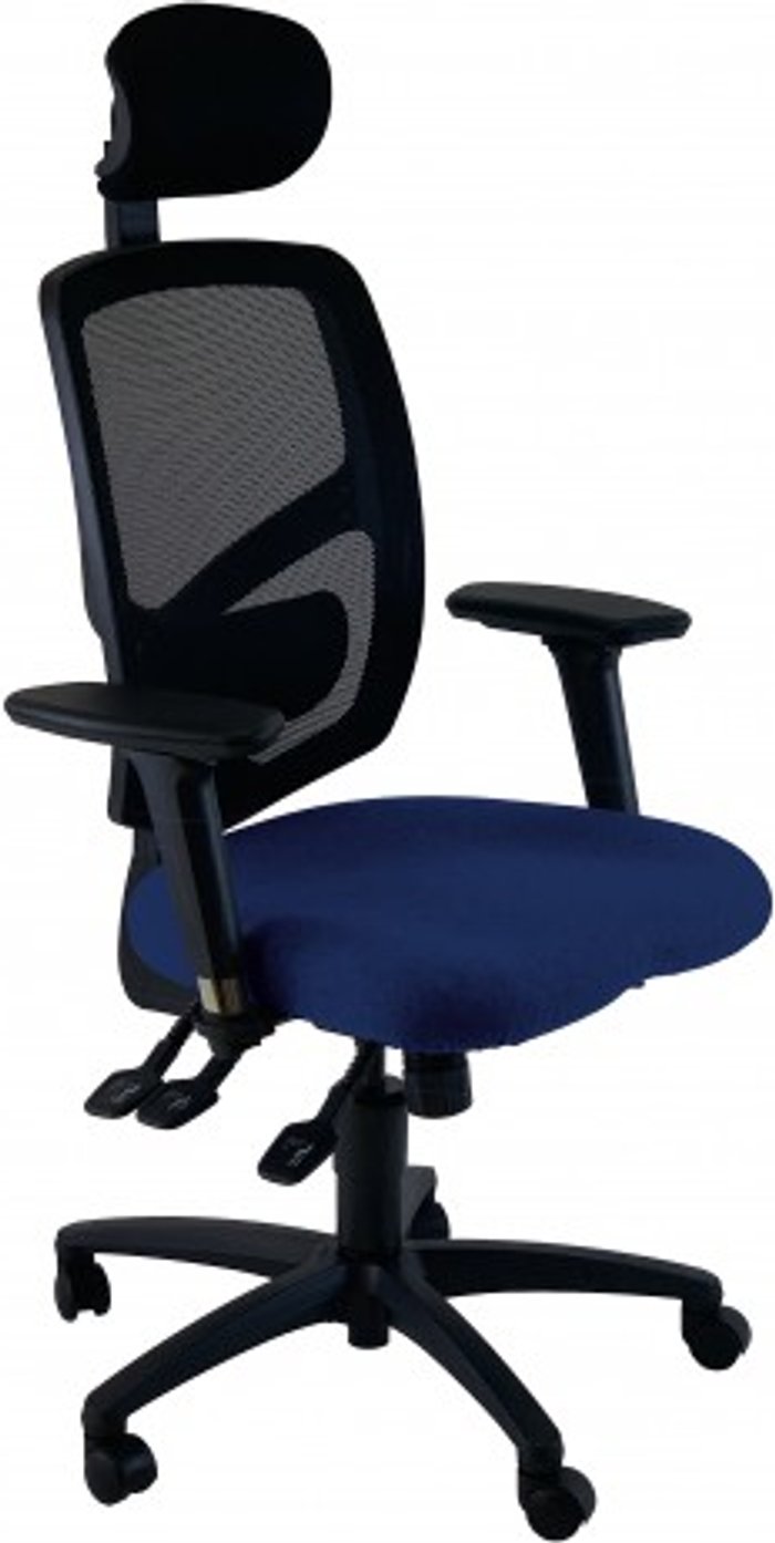 Office Monster | UNI UNI 12 Ergonomic Task Operator Chair Scuba Blue Height Adjustable Arms Headrest UNI UNI 12 Ergonomic Task Operator Chair Scuba Blue Height Adjustable Arms Headrest