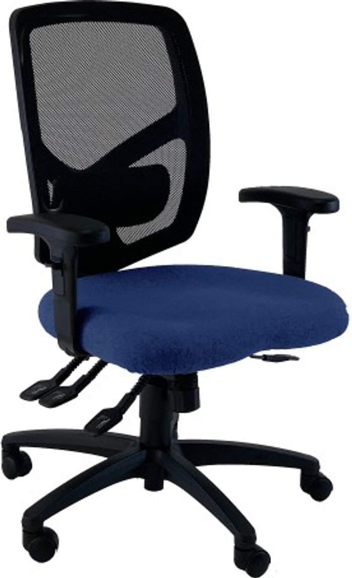 Office Monster | UNI UNI 12 Ergonomic Task Operator Chair Scuba Blue Height Adjustable Arms UNI UNI 12 Ergonomic Task Operator Chair Scuba Blue Height Adjustable Arms