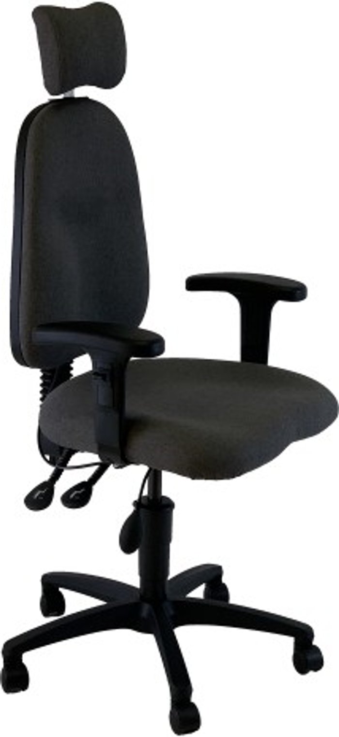 Office Monster | UNI UNI 1 Ergonomic Task Operator Chair Xtreme Havana Black fabric Height Adjustable Arms Headrest UNI UNI 1 Ergonomic Task Operator Chair Xtreme Havana Black fabric Height Adjustable Arms Headrest