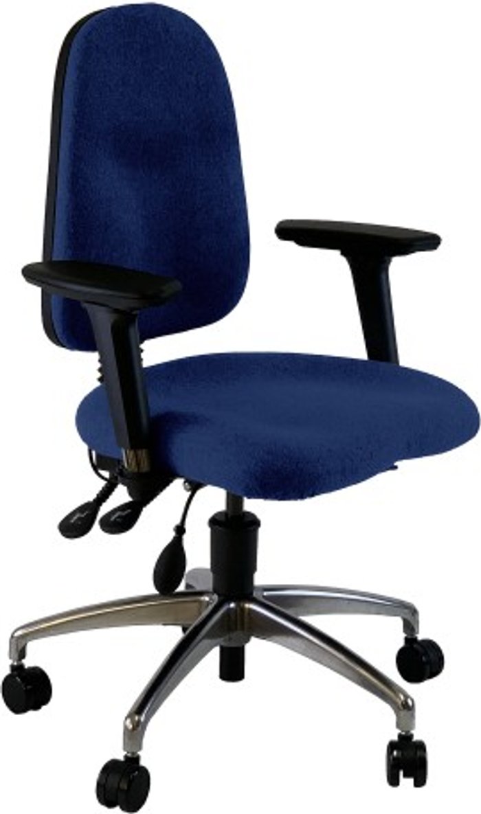 Office Monster | UNI UNI 1 Ergonomic Task Operator Chair Scuba Blue Chrome Base Multi-function Arms UNI UNI 1 Ergonomic Task Operator Chair Scuba Blue Chrome Base Multi-function Arms