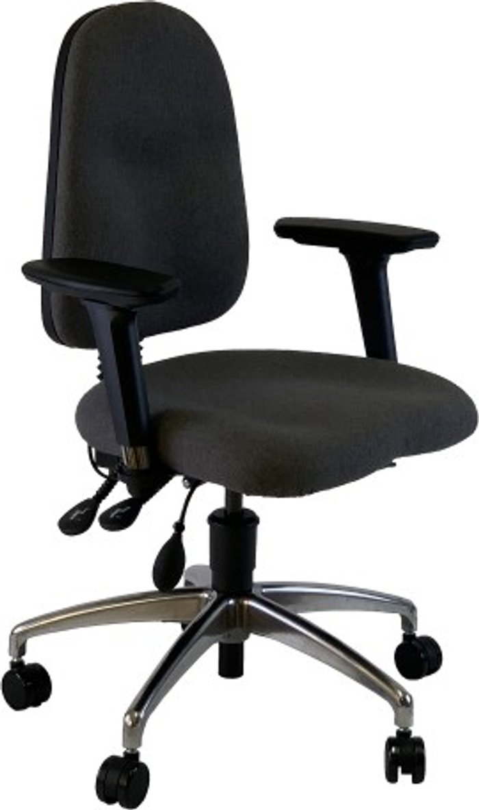 Office Monster | UNI UNI 1 Ergonomic Task Operator Chair Havana Black Chrome Base Multi-function Arms UNI UNI 1 Ergonomic Task Operator Chair Havana Black Chrome Base Multi-function Arms