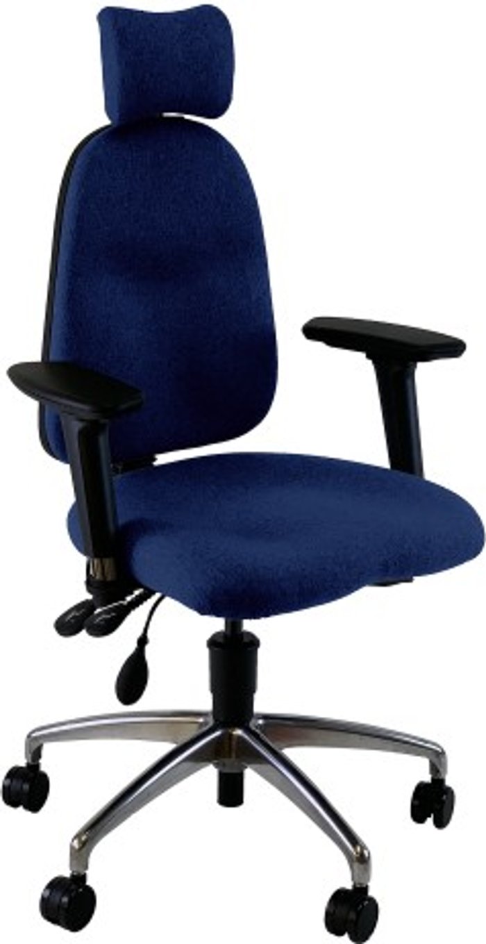 Office Monster | UNI UNI 1 Ergonomic Task Operator Chair Scuba Blue Chrome Base Multi-function Arms Headrest UNI UNI 1 Ergonomic Task Operator Chair Scuba Blue Chrome Base Multi-function Arms Headrest