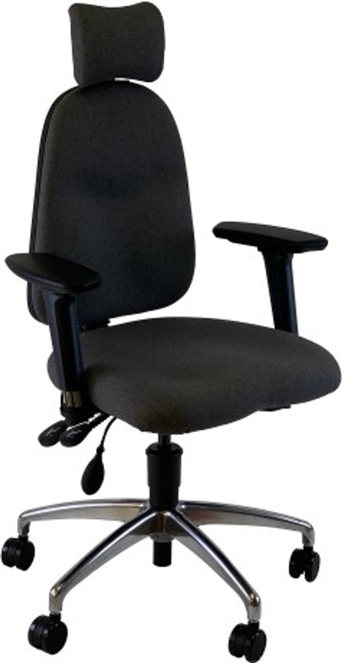 Office Monster | UNI UNI 1 Ergonomic Task Operator Chair Xtreme Havana Black fabric Chrome Base Multi-function Arms Headrest UNI UNI 1 Ergonomic Task Operator Chair Xtreme Havana Black fabric Chrome Base Multi-function Arms Headrest