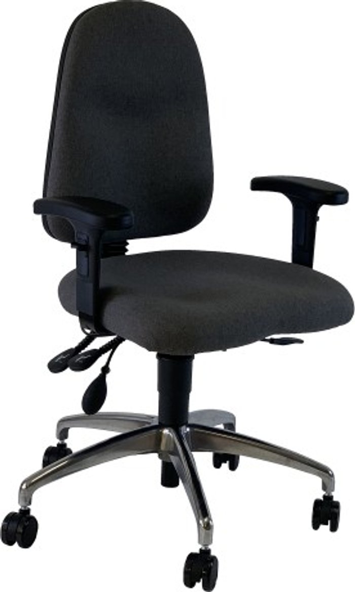 Office Monster | UNI UNI 1 Ergonomic Task Operator Chair Havana Black Chrome Base Height Adjustable Arms UNI UNI 1 Ergonomic Task Operator Chair Havana Black Chrome Base Height Adjustable Arms