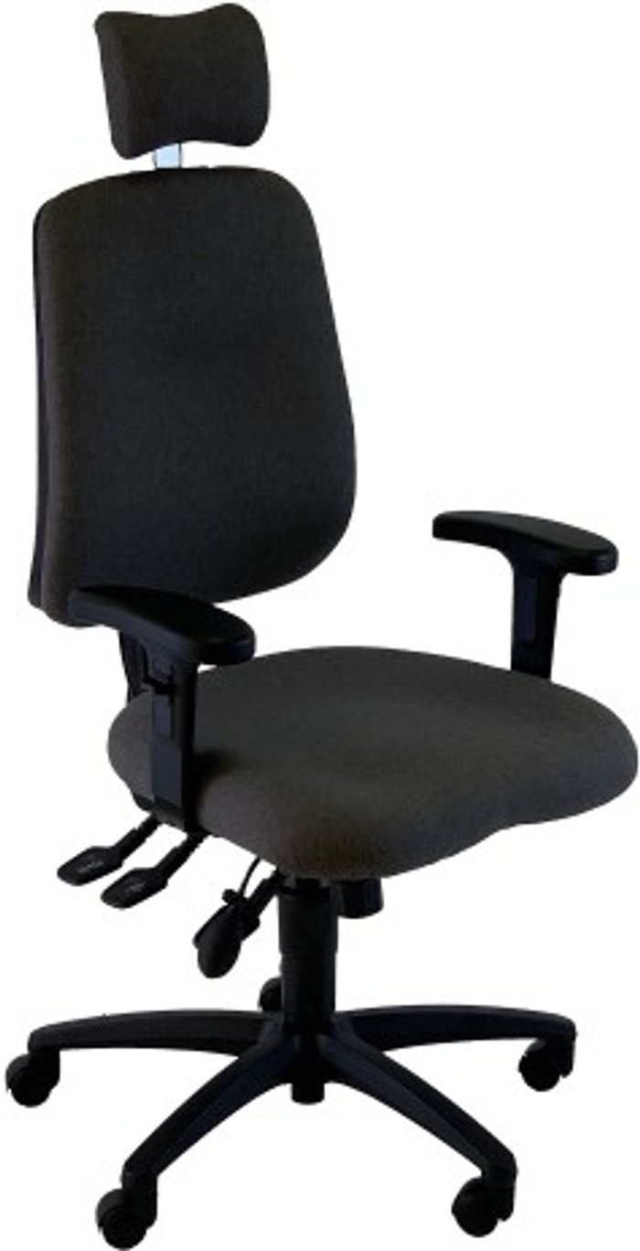 Office Monster | UNI UNI 3 Ergonomic Task Operator Chair Xtreme Havana Black fabric Height Adjustable Arms Headrest UNI UNI 3 Ergonomic Task Operator Chair Xtreme Havana Black fabric Height Adjustable Arms Headrest
