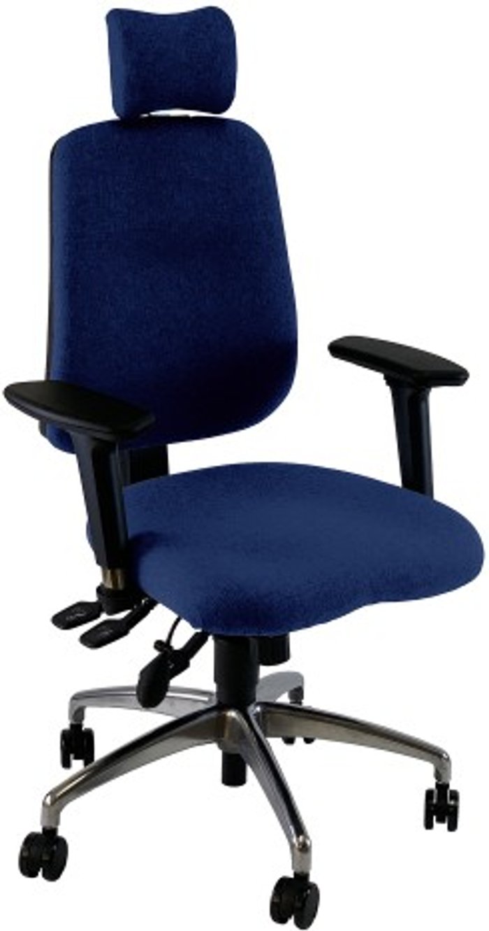 Office Monster | UNI UNI 3 Ergonomic Task Operator Chair Scuba Blue Chrome Base Multi-function Arms Headrest UNI UNI 3 Ergonomic Task Operator Chair Scuba Blue Chrome Base Multi-function Arms Headrest