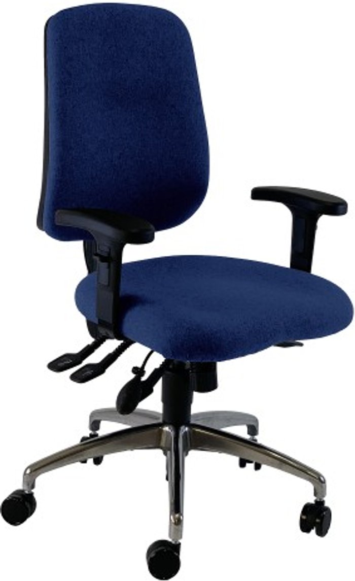 Office Monster | UNI UNI 3 Ergonomic Task Operator Chair Scuba Blue Chrome Base Height Adjustable Arms UNI UNI 3 Ergonomic Task Operator Chair Scuba Blue Chrome Base Height Adjustable Arms