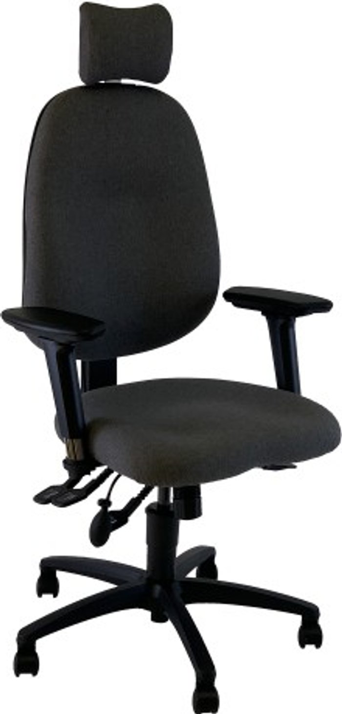 Office Monster | UNI UNI 4 Ergonomic Task Operator Chair Xtreme Havana Black fabric Multi-function Arms Headrest UNI UNI 4 Ergonomic Task Operator Chair Xtreme Havana Black fabric Multi-function Arms Headrest