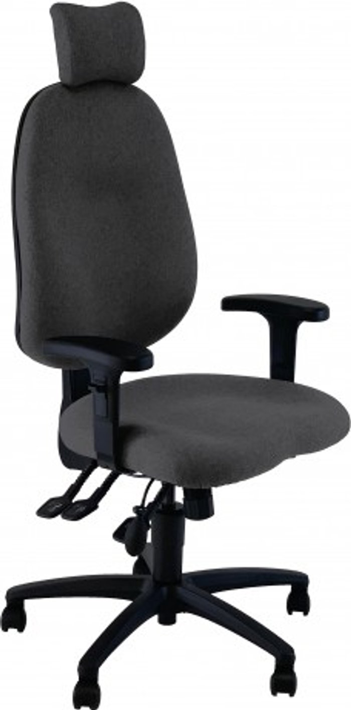 Office Monster | UNI UNI 4 Ergonomic Task Operator Chair Paseo Grey Multi-function Arms Headrest UNI UNI 4 Ergonomic Task Operator Chair Paseo Grey Multi-function Arms Headrest