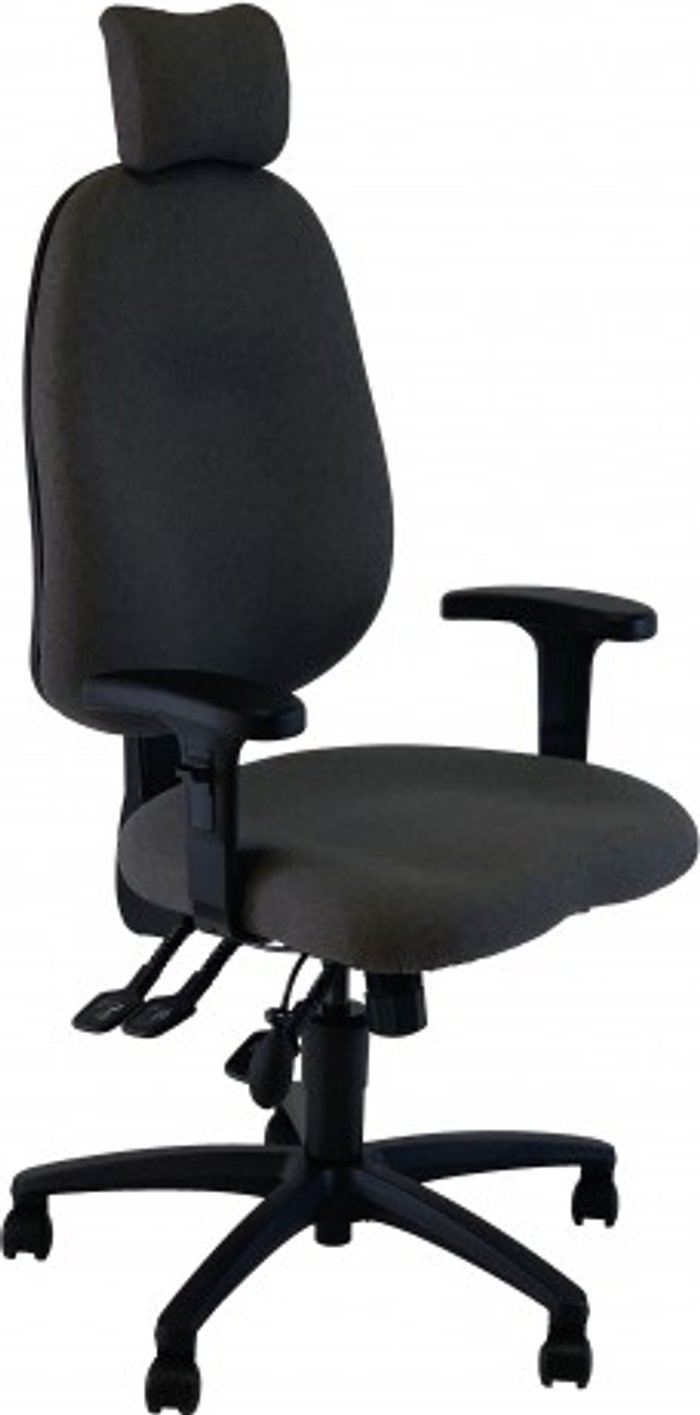 Office Monster | UNI UNI 4 Ergonomic Task Operator Chair Havana Black Height Adjustable Arms Headrest UNI UNI 4 Ergonomic Task Operator Chair Havana Black Height Adjustable Arms Headrest