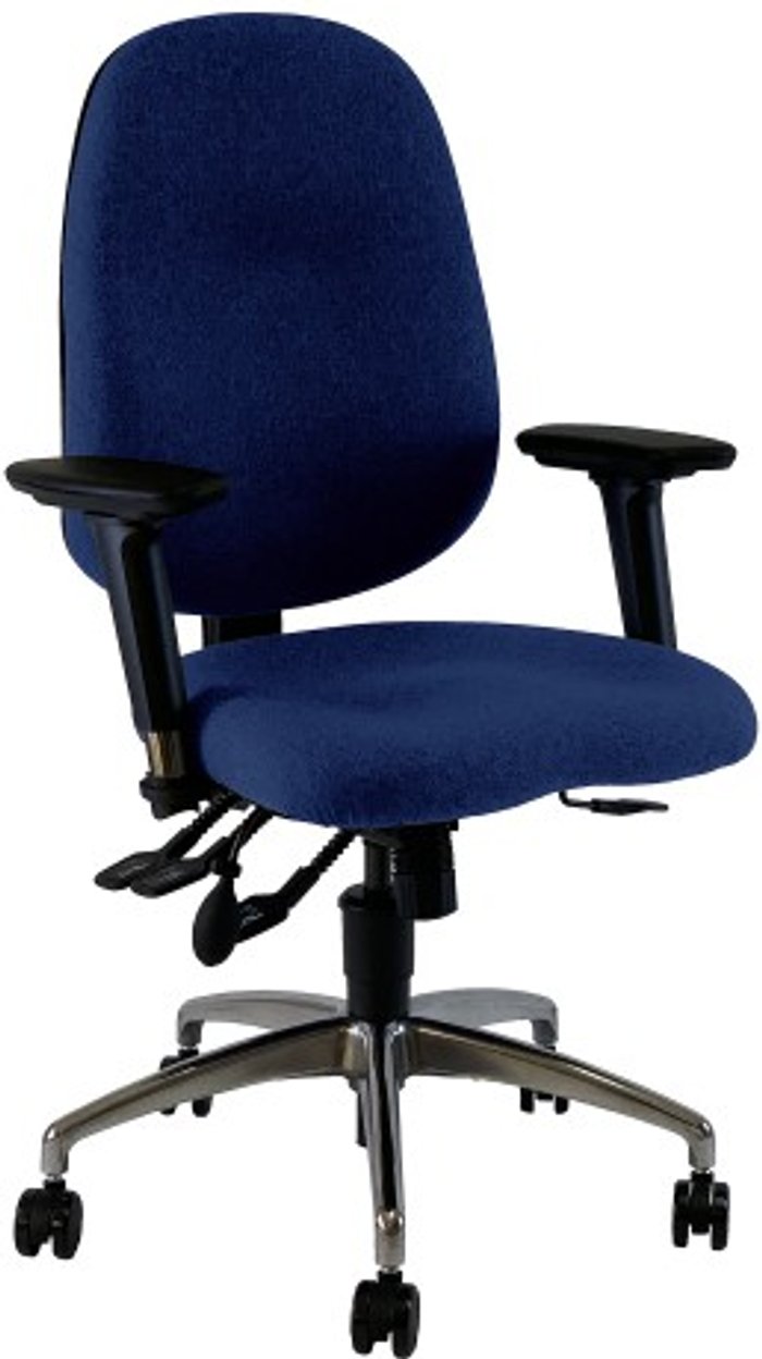 Office Monster | UNI UNI 4 Ergonomic Task Operator Chair Scuba Blue Chrome Base Multi-function Arms UNI UNI 4 Ergonomic Task Operator Chair Scuba Blue Chrome Base Multi-function Arms