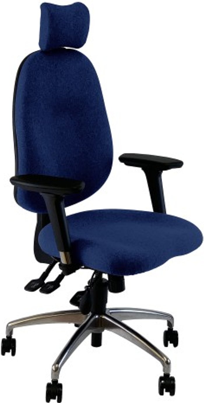 Office Monster | UNI UNI 4 Ergonomic Task Operator Chair Scuba Blue Chrome Base Multi-function Arms Headrest UNI UNI 4 Ergonomic Task Operator Chair Scuba Blue Chrome Base Multi-function Arms Headrest