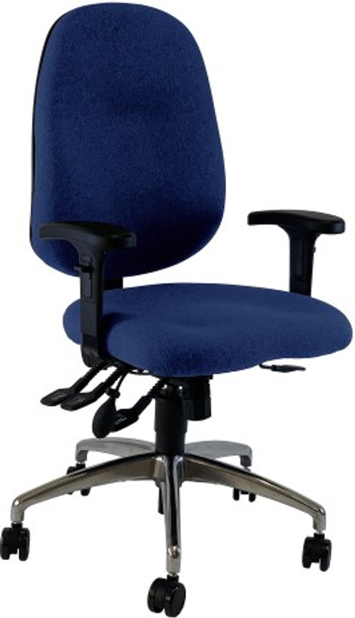 Office Monster | UNI UNI 4 Ergonomic Task Operator Chair Scuba Blue Chrome Base Height Adjustable Arms UNI UNI 4 Ergonomic Task Operator Chair Scuba Blue Chrome Base Height Adjustable Arms