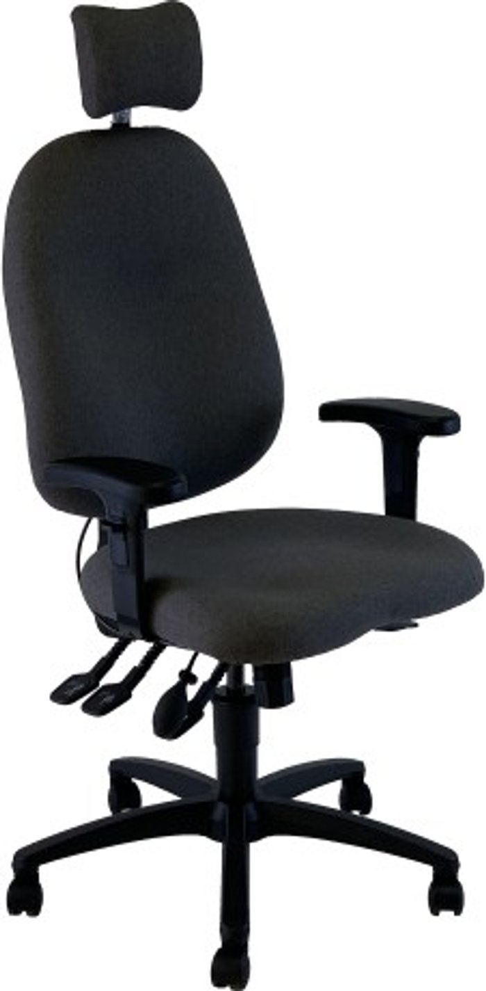 Office Monster | UNI UNI 5 Ergonomic Task Operator Chair Havana Black Height Adjustable Arms Headrest UNI UNI 5 Ergonomic Task Operator Chair Havana Black Height Adjustable Arms Headrest