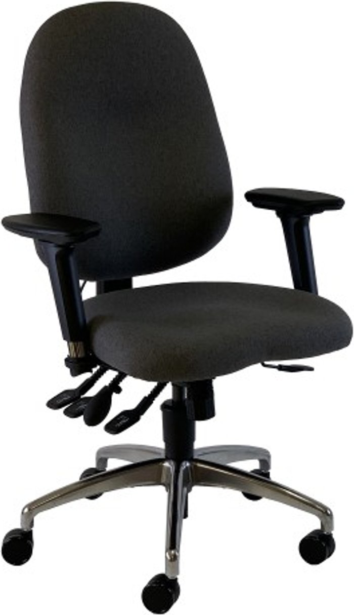 Office Monster | UNI UNI 5 Ergonomic Task Operator Chair Xtreme Havana Black fabric Chrome Base Multi-function Arms UNI UNI 5 Ergonomic Task Operator Chair Xtreme Havana Black fabric Chrome Base Multi-function Arms
