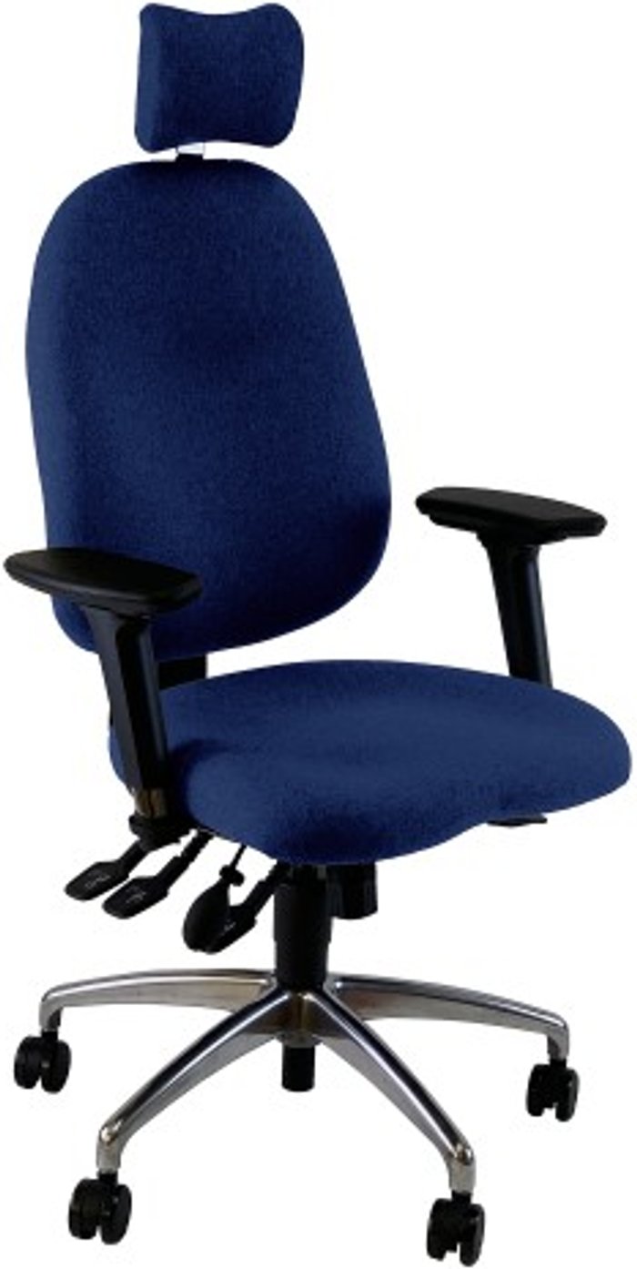 Office Monster | UNI UNI 5 Ergonomic Task Operator Chair Scuba Blue Chrome Base Multi-function Arms Headrest UNI UNI 5 Ergonomic Task Operator Chair Scuba Blue Chrome Base Multi-function Arms Headrest