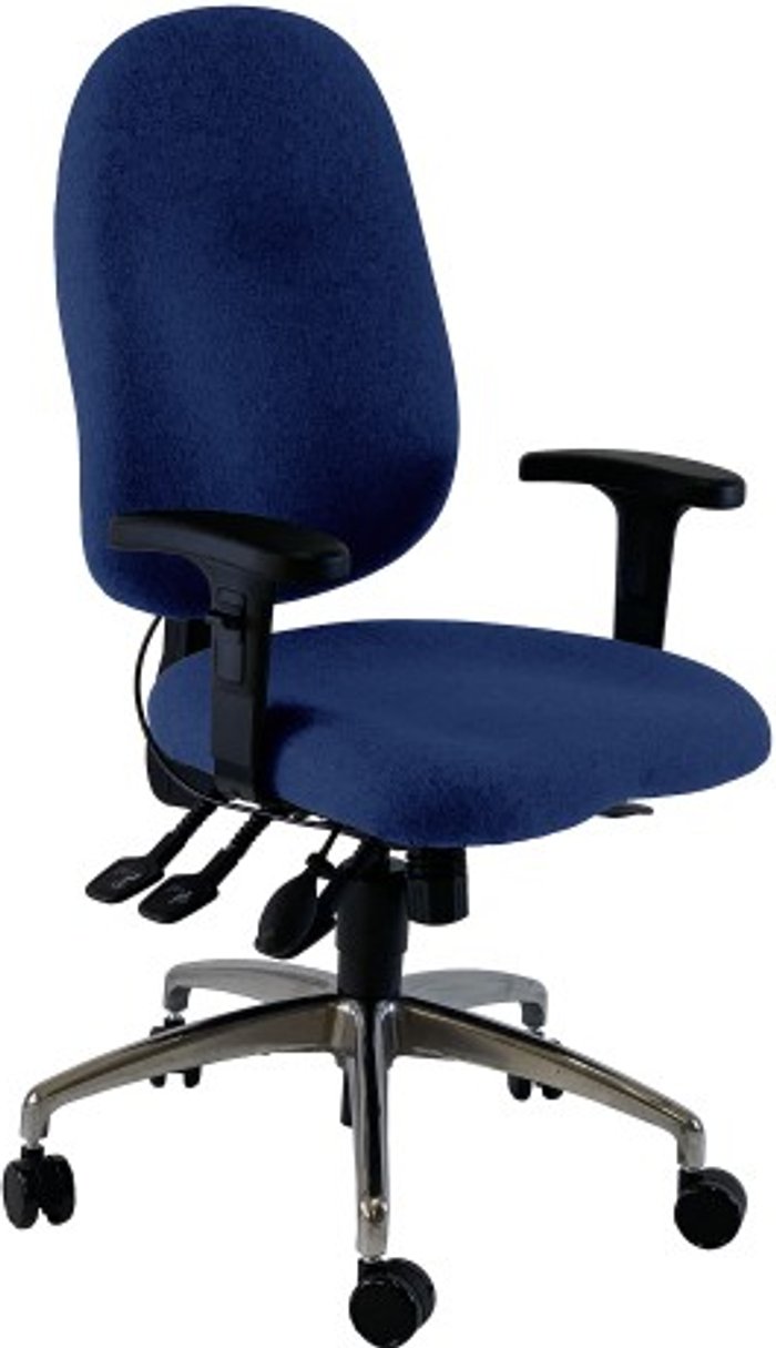 Office Monster | UNI UNI 5 Ergonomic Task Operator Chair Scuba Blue Chrome Base Height Adjustable Arms UNI UNI 5 Ergonomic Task Operator Chair Scuba Blue Chrome Base Height Adjustable Arms