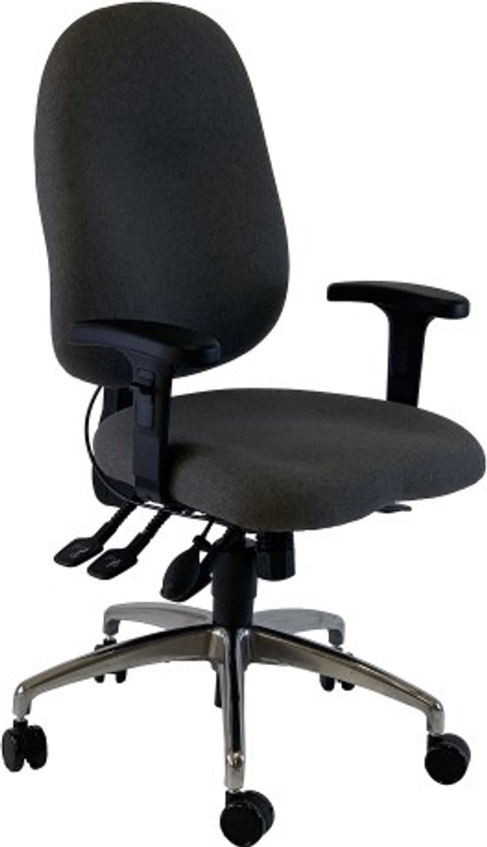 Office Monster | UNI UNI 5 Ergonomic Task Operator Chair Havana Black Chrome Base Height Adjustable Arms UNI UNI 5 Ergonomic Task Operator Chair Havana Black Chrome Base Height Adjustable Arms