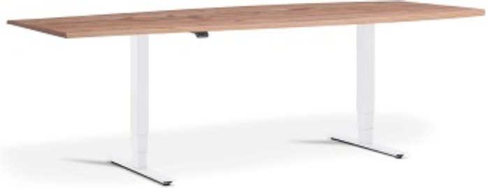 Office Monster | Lavoro Advance Meeting Table 2400 x 1000mm / White / Barrel Top / Timber Lavoro Advance Meeting Table 2400 x 1000mm / White / Barrel Top / Timber