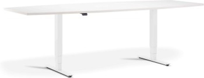 Office Monster | Lavoro Advance Meeting Table 2400 x 1000mm / White / Barrel Top / White Lavoro Advance Meeting Table 2400 x 1000mm / White / Barrel Top / White