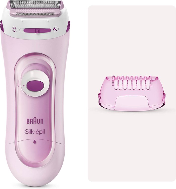 Mankind UK | Braun Braun Silk-epil Lady Shaver Ls5100 Electric Shaver With Trimmer Cap - Pink Braun Braun Silk-epil Lady Shaver Ls5100 Electric Shaver With Trimmer Cap - Pink