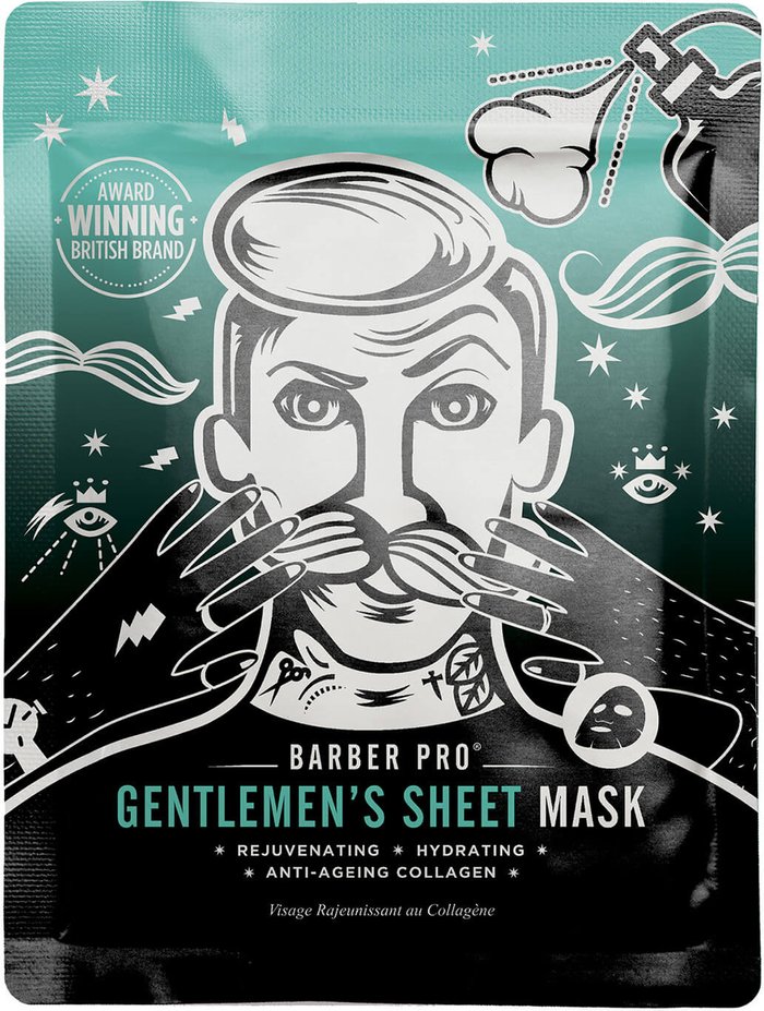 Mankind UK | BARBER PRO BARBER PRO Gentlemen's Sheet Mask Rejuvenating and Hydrating with Anti-Ageing Collagen BARBER PRO BARBER PRO Gentlemen's Sheet Mask Rejuvenating and Hydrating with Anti-Ageing Collagen