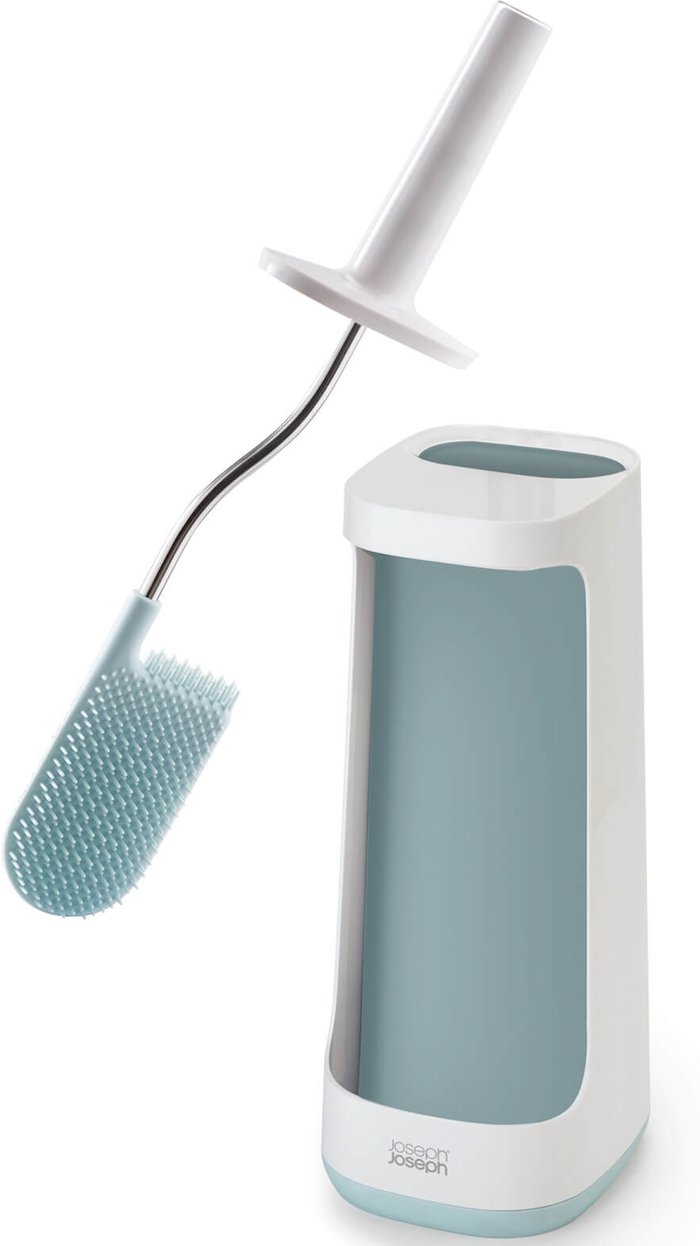 The Hut UK | Joseph Joseph Joseph Joseph Flex Plus Toilet Brush with Storage Bay - Blue/White Joseph Joseph Joseph Joseph Flex Plus Toilet Brush with Storage Bay - Blue/White