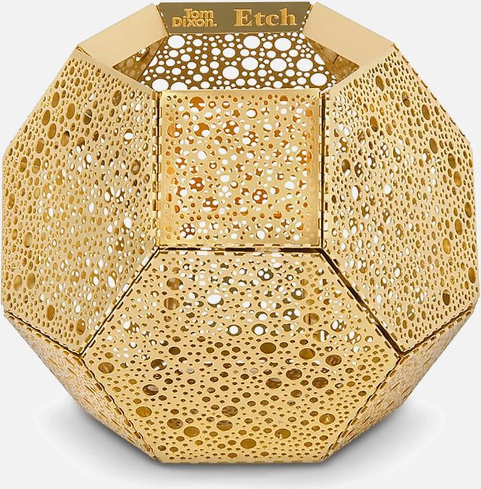 The Hut UK | Tom Dixon Tom Dixon Etch Tea Light Holder - Brass Tom Dixon Tom Dixon Etch Tea Light Holder - Brass