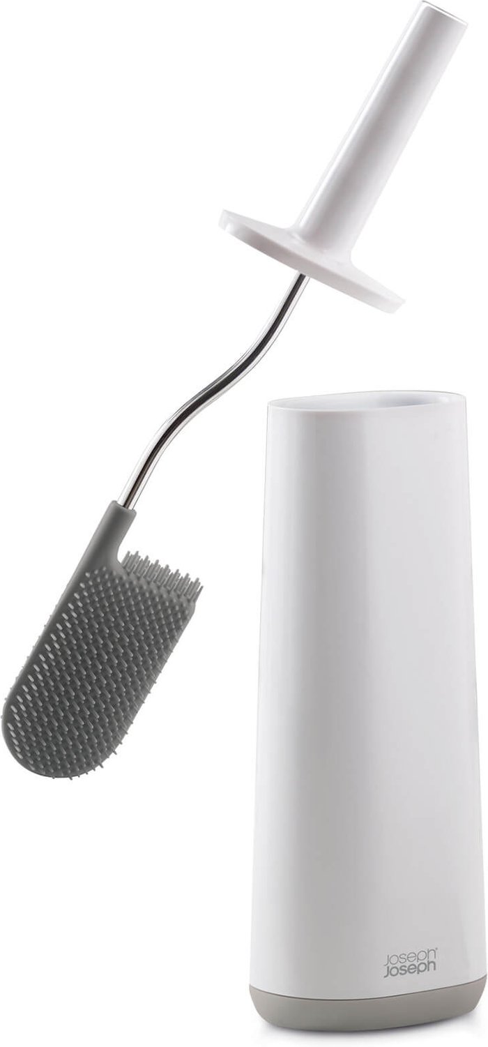 The Hut UK | Joseph Joseph Joseph Joseph Flex Plus Smart Toilet Brush - White/Grey Joseph Joseph Joseph Joseph Flex Plus Smart Toilet Brush - White/Grey