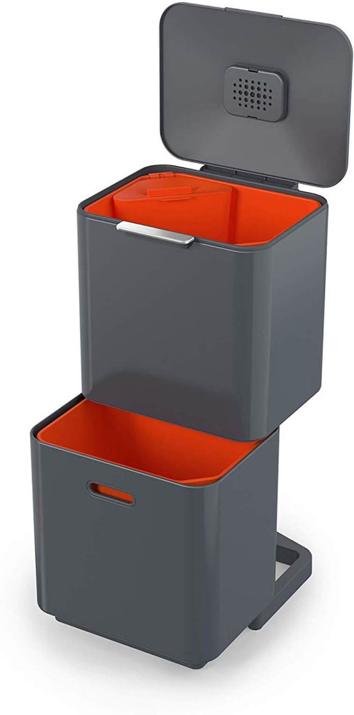 The Hut UK | Joseph Joseph Joseph Joseph Totem Max 60-litre Waste Separation Unit - Graphite Joseph Joseph Joseph Joseph Totem Max 60-litre Waste Separation Unit - Graphite