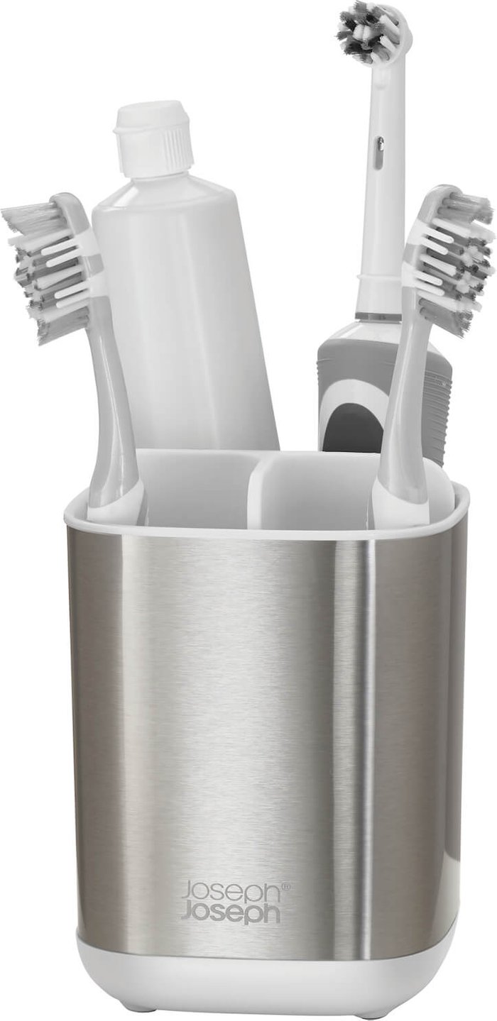 The Hut UK | Joseph Joseph Joseph Joseph EasyStore Steel Toothbrush Caddy - Steel Joseph Joseph Joseph Joseph EasyStore Steel Toothbrush Caddy - Steel
