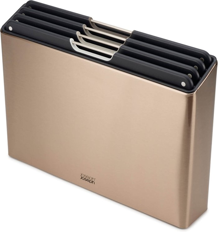 The Hut UK | Joseph Joseph Joseph Joseph Folio Steel 4 Piece Chopping Board Set - Rose Gold Joseph Joseph Joseph Joseph Folio Steel 4 Piece Chopping Board Set - Rose Gold