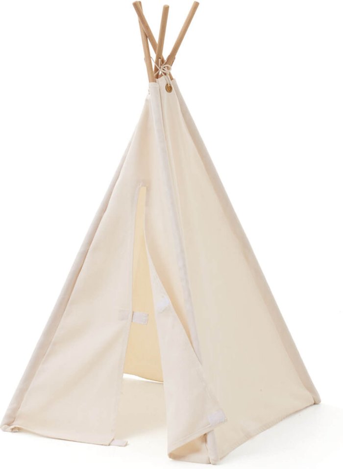 The Hut UK | Kids Concept Kids Concept Mini Tipi Tent - Off White Kids Concept Kids Concept Mini Tipi Tent - Off White