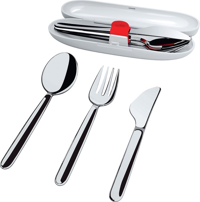 The Hut UK | Alessi Alessi Travel Cutlery - Silver Alessi Alessi Travel Cutlery - Silver