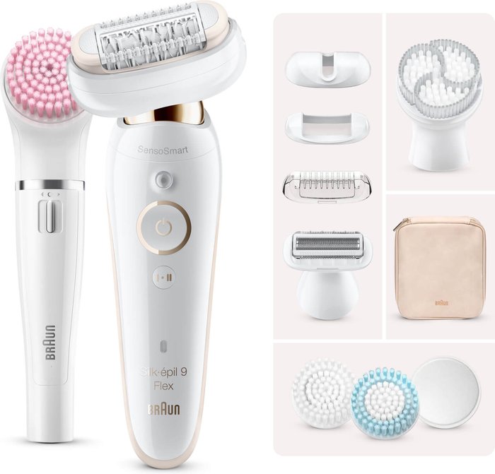 Mankind UK | Braun Braun Silk-épil 9 Flex 9100 Beauty Set, White/Gold Braun Braun Silk-épil 9 Flex 9100 Beauty Set, White/Gold