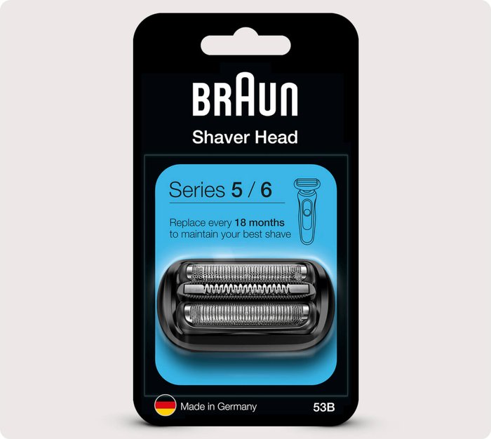 Mankind UK | Braun Braun Series 5/6 53B Electric Shaver Head Replacement - Black Braun Braun Series 5/6 53B Electric Shaver Head Replacement - Black