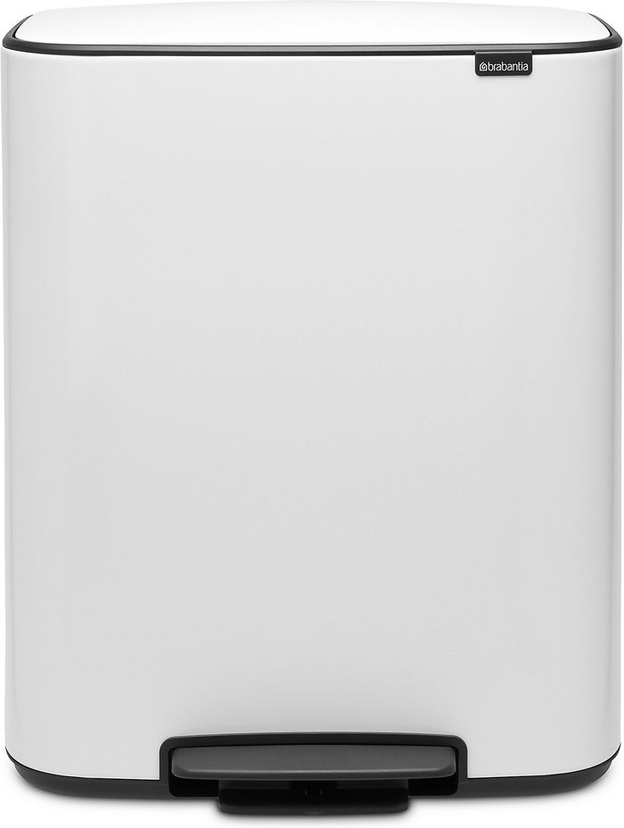 The Hut UK | Brabantia Brabantia 2 x 30L Bo Pedal Bin - White Brabantia Brabantia 2 x 30L Bo Pedal Bin - White