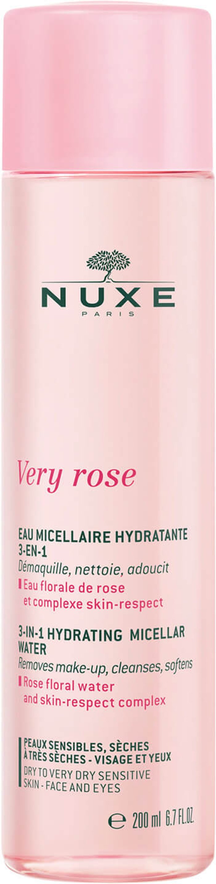 Mankind UK | NUXE NUXE Very Rose 3-in-1 Hydrating Micellar Water 200ml NUXE NUXE Very Rose 3-in-1 Hydrating Micellar Water 200ml