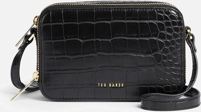 The Hut UK | Ted Baker Ted Baker Women's Stina Double Zip Mini Camera Bag - Black Ted Baker Ted Baker Women's Stina Double Zip Mini Camera Bag - Black