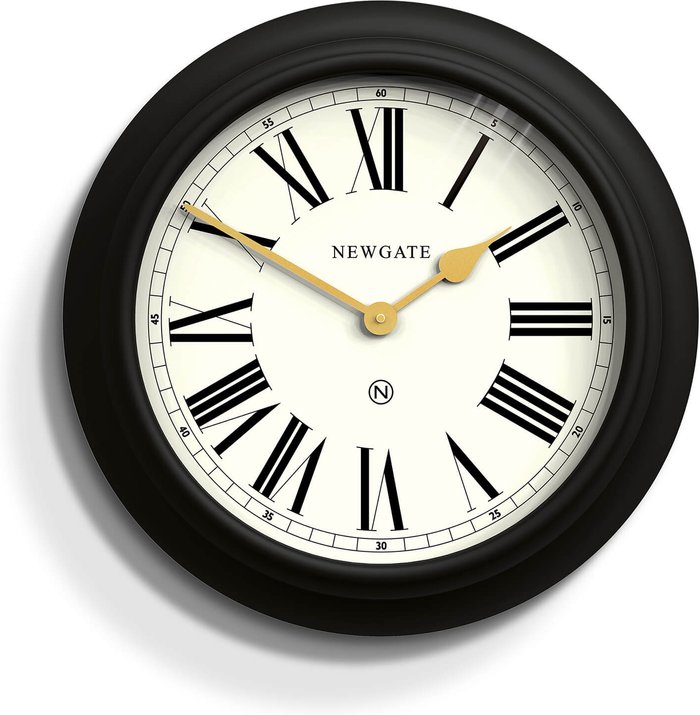 The Hut UK | Newgate Newgate Chocolate Shop Clock - Black Newgate Newgate Chocolate Shop Clock - Black