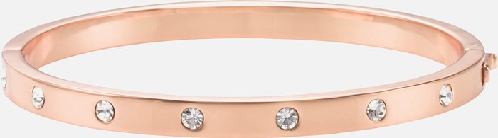 The Hut UK | kate spade new york Kate Spade New York Women's Metal Stone Hinged Bangle - Clear/Rose Gold kate spade new york Kate Spade New York Women's Metal Stone Hinged Bangle - Clear/Rose Gold